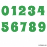 Stickers Chiffres vert clair   - 10 Numeros Educatif pour chambre enfant