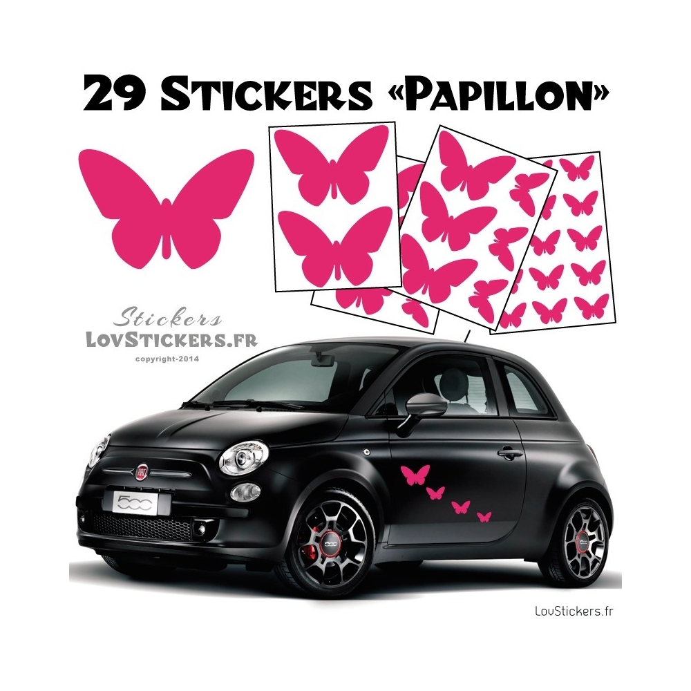 Lot de stickers pour decorer votre voiture Autocollant Papillons