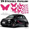 Lot de stickers pour decorer votre voiture Autocollant Papillons