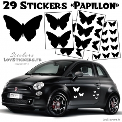 29 Stickers Papillons Mixte - Deco auto voiture papillons