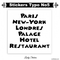Font Block - 2 Stickers lettres et chiffres adhesif - Autocollant voiture auto vitrine magasin
