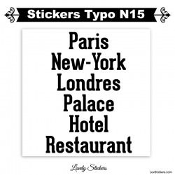 Stickers caractères adhesif - Lot de 2 - Autocollant voiture auto vitrine magasin