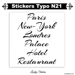 Sticker Voiture publicité panneau et vitrine - Lot de deux caracteres adhesif en vinyle