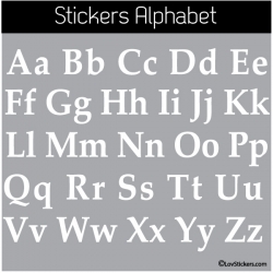 Sticker Alphabet - 52 Lettres Minuscules et Majuscules -