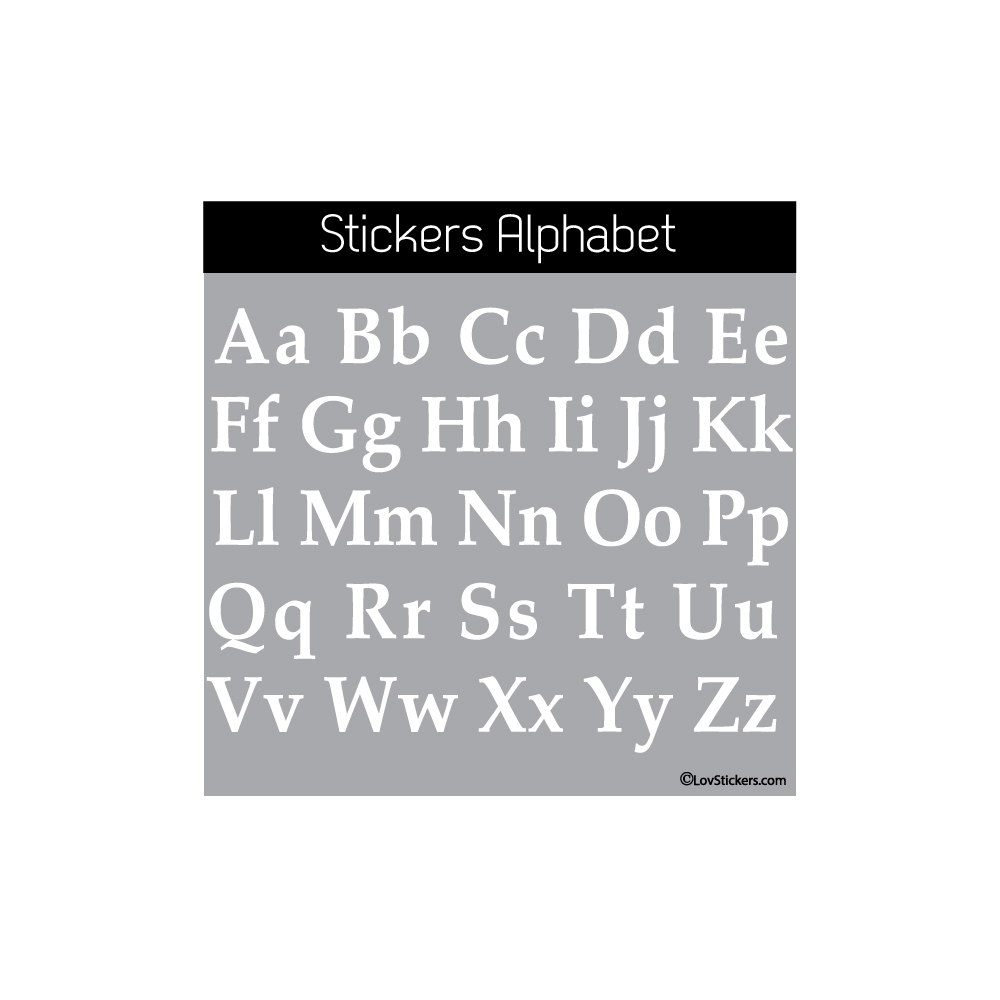 Sticker Alphabet - 52 Lettres Minuscules et Majuscules -