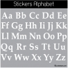 Sticker Alphabet - 52 Lettres Minuscules et Majuscules -