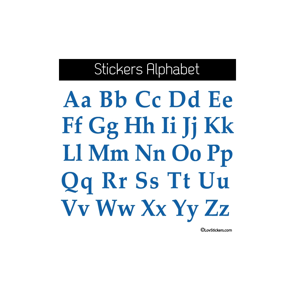 Sticker Alphabet - 52 Lettres Minuscules et Majuscules -