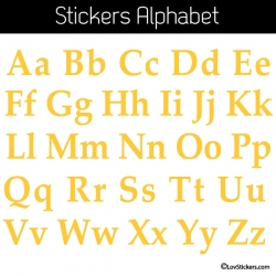 Sticker Alphabet - 52 Lettres Minuscules et Majuscules -