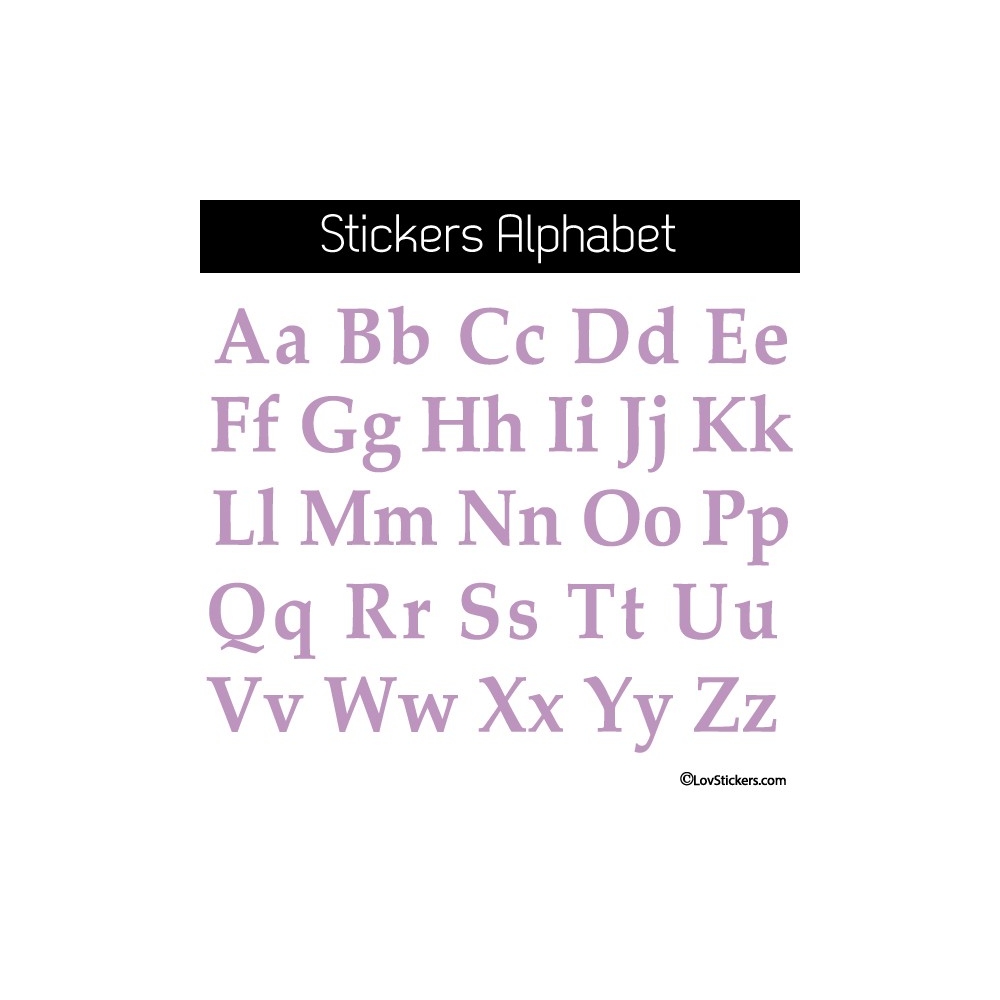 Sticker Alphabet - 52 Lettres Minuscules et Majuscules -