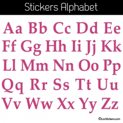 Sticker Alphabet - 52 Lettres Minuscules et Majuscules -