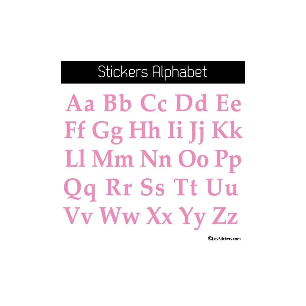 Sticker Alphabet - 52 Lettres Minuscules et Majuscules -