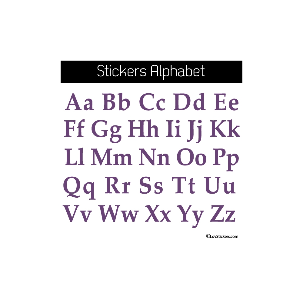 Sticker Alphabet - 52 Lettres Minuscules et Majuscules -