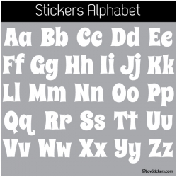 Sticker Alphabet - 52 Lettres Minuscules et Majuscules -