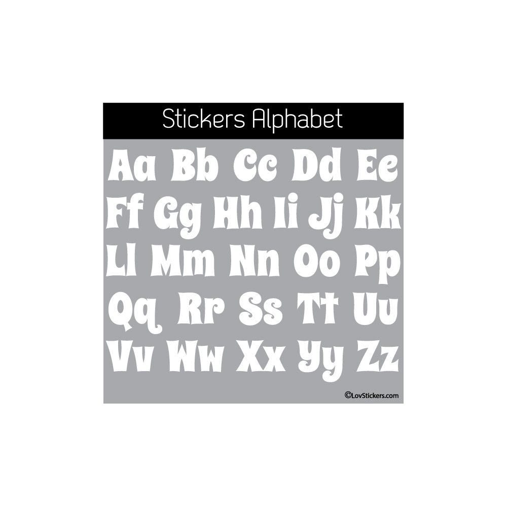 Sticker Alphabet - 52 Lettres Minuscules et Majuscules -