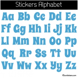 Sticker Alphabet - 52 Lettres Minuscules et Majuscules -