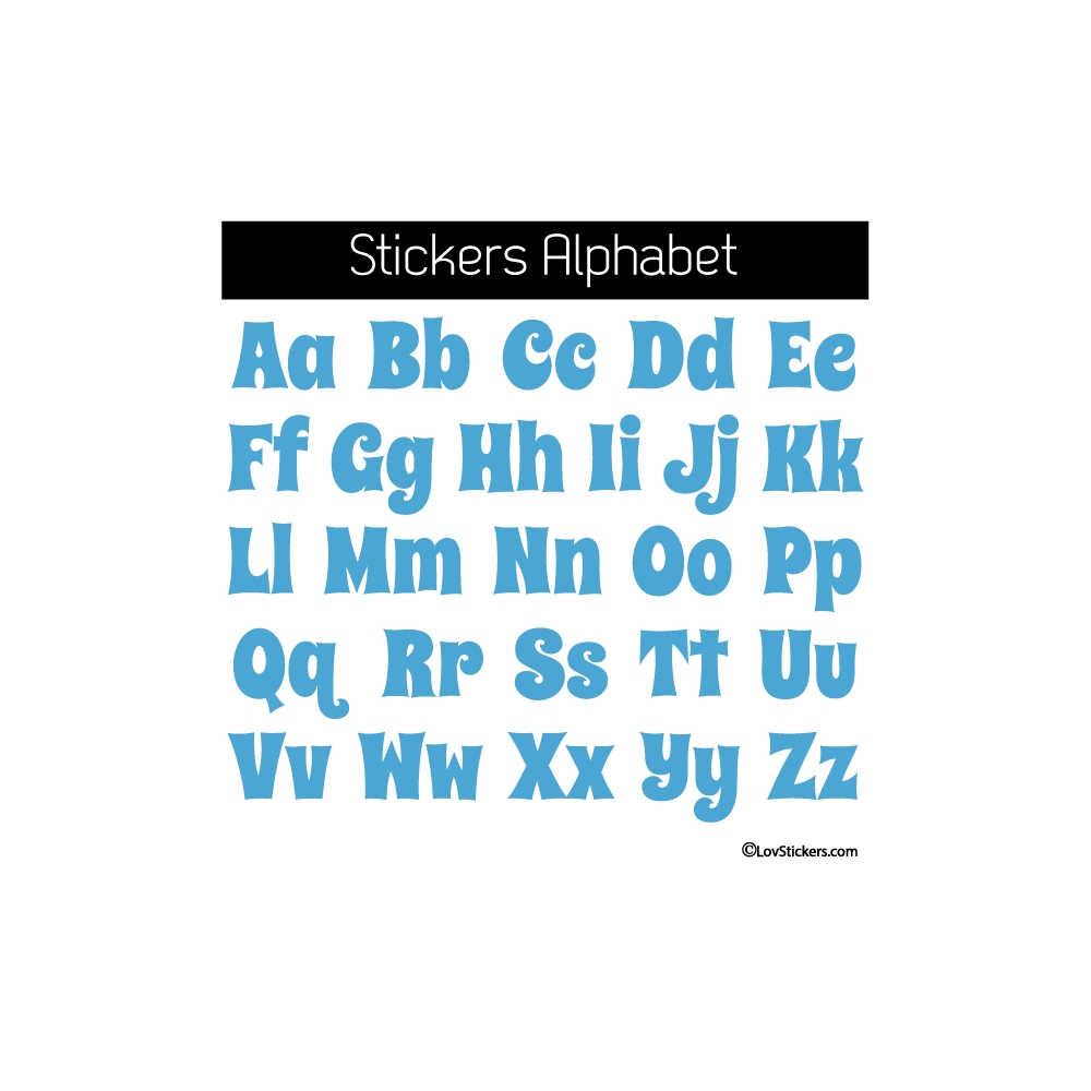 Sticker Alphabet - 52 Lettres Minuscules et Majuscules -