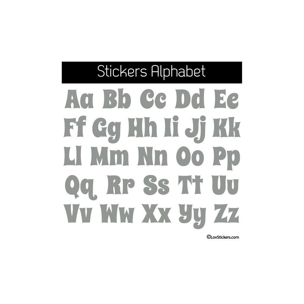 Sticker Alphabet - 52 Lettres Minuscules et Majuscules -