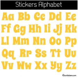 Sticker Alphabet - 52 Lettres Minuscules et Majuscules -