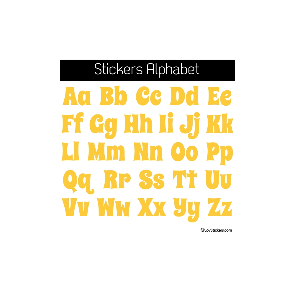 Sticker Alphabet - 52 Lettres Minuscules et Majuscules -