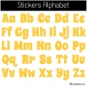 Sticker Alphabet - 52 Lettres Minuscules et Majuscules -