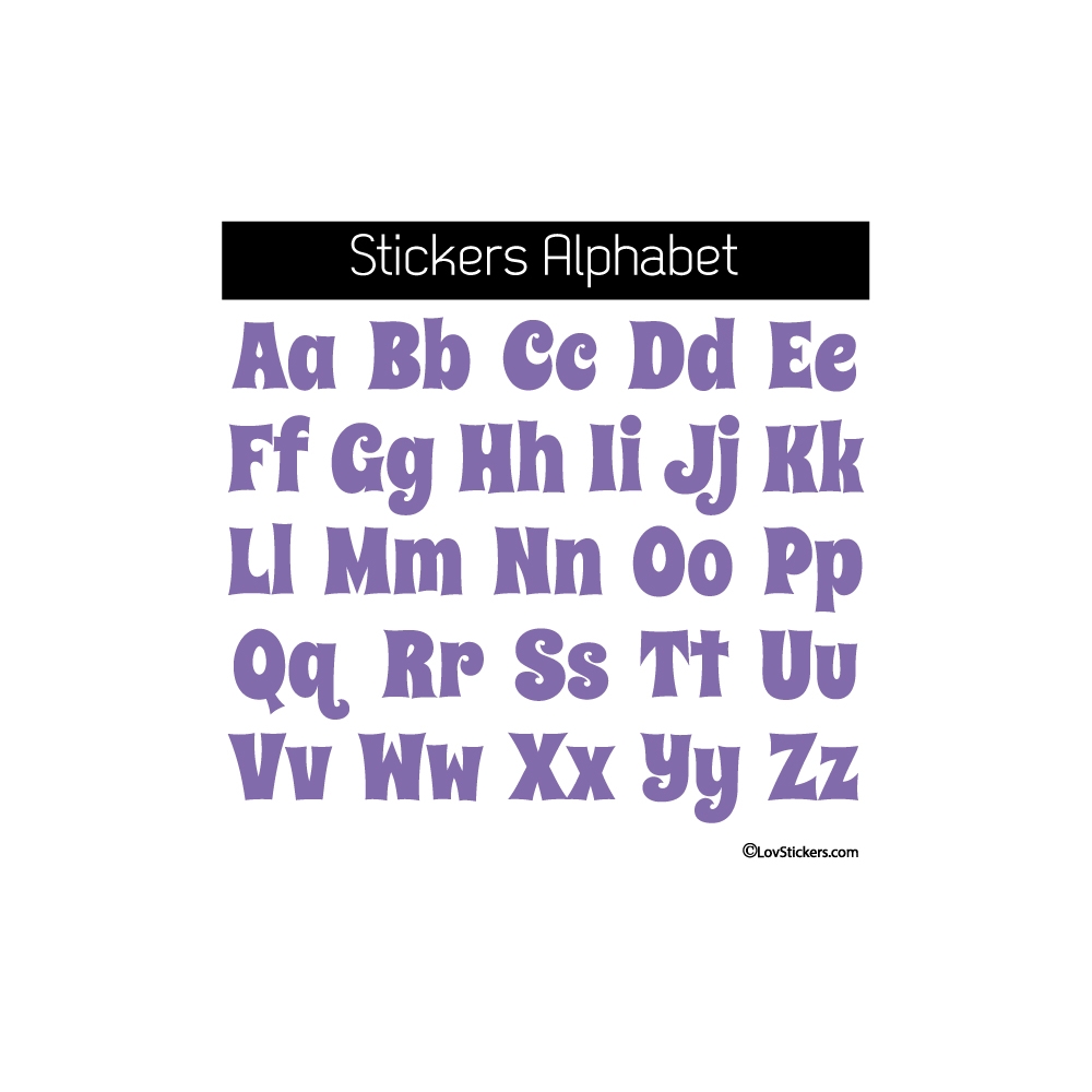 Sticker Alphabet - 52 Lettres Minuscules et Majuscules -