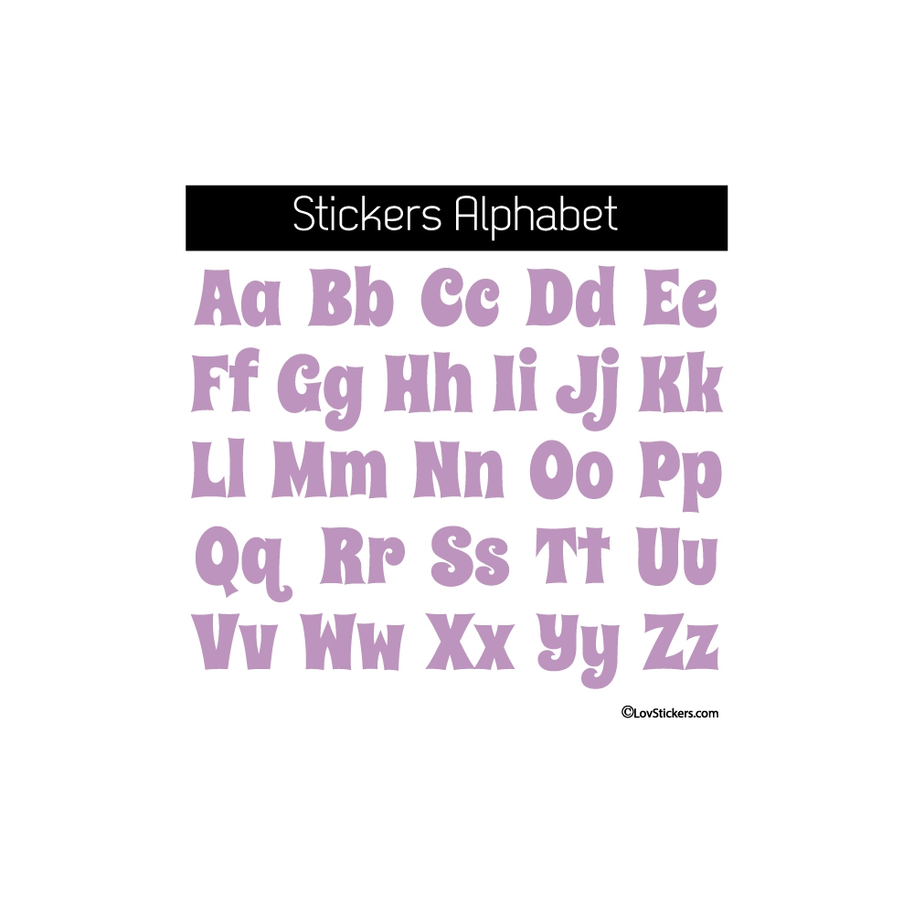 Sticker Alphabet - 52 Lettres Minuscules et Majuscules -