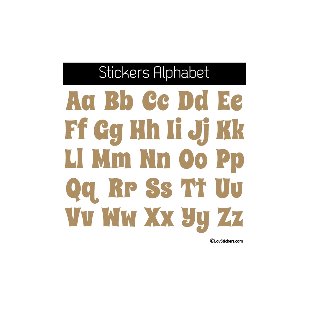 Sticker Alphabet - 52 Lettres Minuscules et Majuscules -