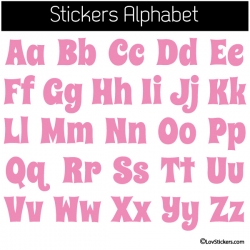 Sticker Alphabet - 52 Lettres Minuscules et Majuscules -