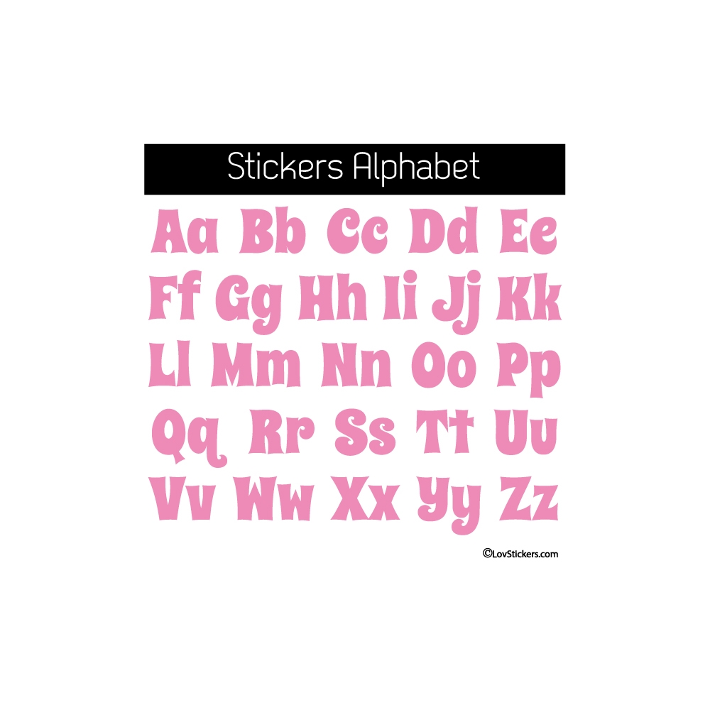 Sticker Alphabet - 52 Lettres Minuscules et Majuscules -