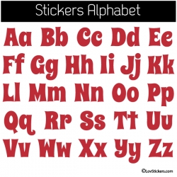 Sticker Alphabet - 52 Lettres Minuscules et Majuscules -