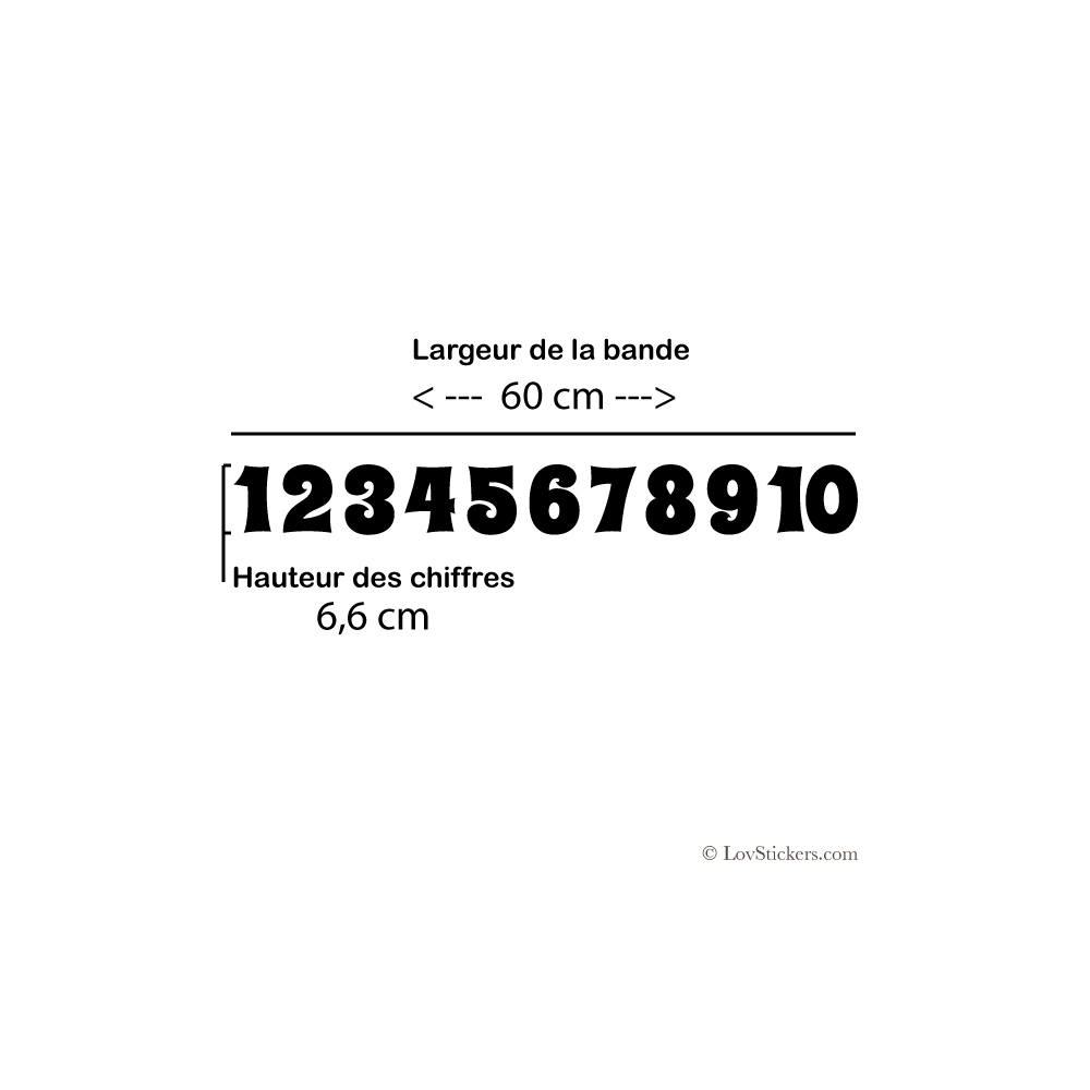 Stickers Chiffres - 10 Numeros Educatif - - 9,90 € Couleur