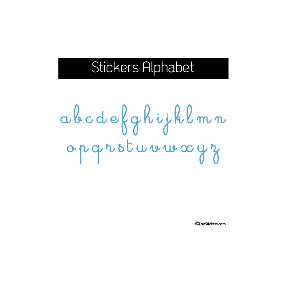 Sticker Alphabet - 2 tailles disponibles - Decoration Murale éducative Sticker Alphabet - 2 tailles disponibles - Decoration Murale éducative