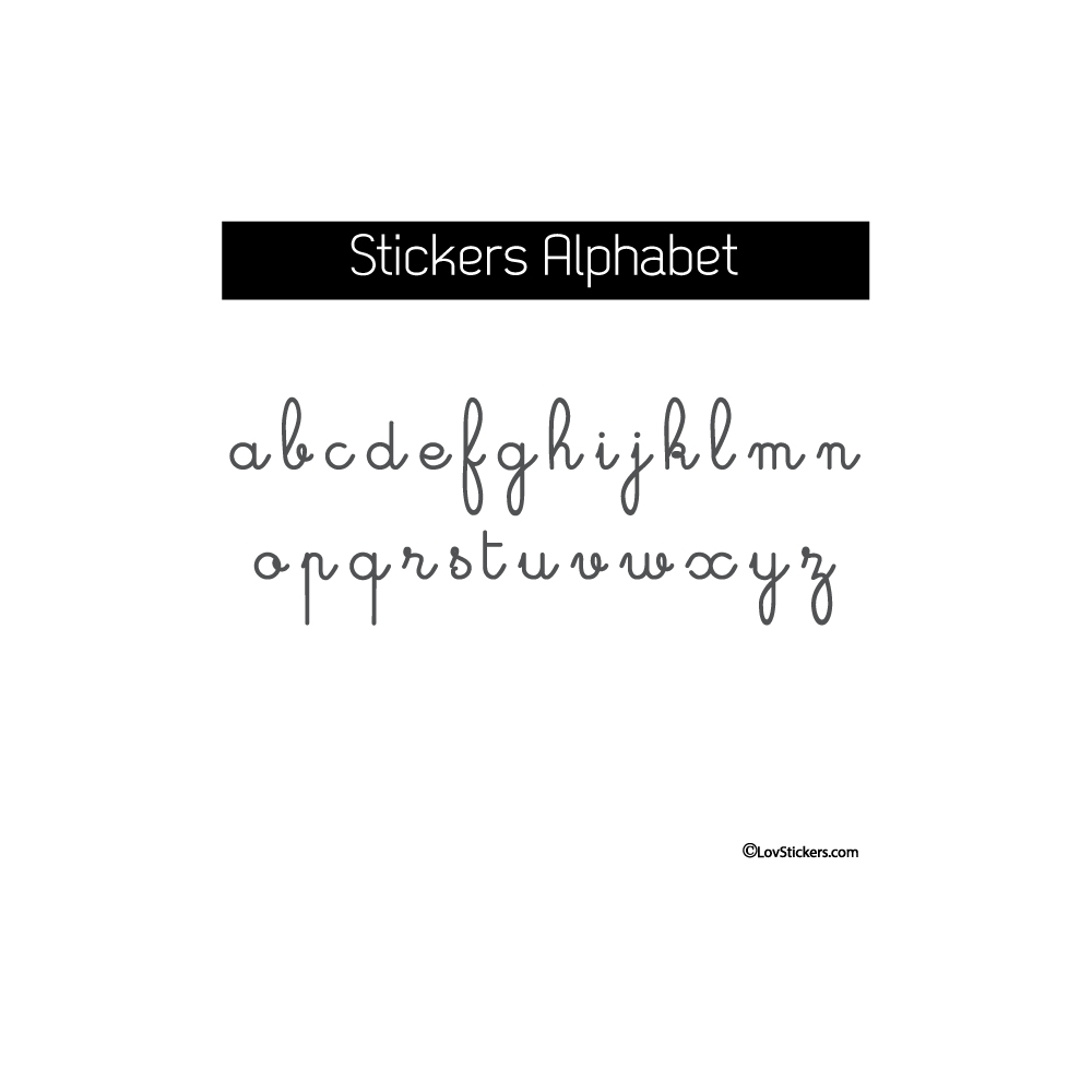 Sticker Alphabet - 2 tailles disponibles - Decoration Murale éducative Sticker Alphabet - 2 tailles disponibles - Decoration Murale éducative