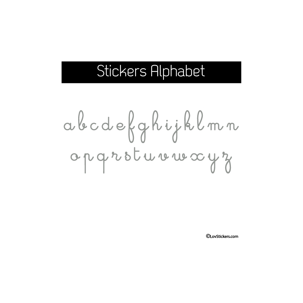 Sticker Alphabet - 2 tailles disponibles - Decoration Murale éducative Sticker Alphabet - 2 tailles disponibles - Decoration Murale éducative