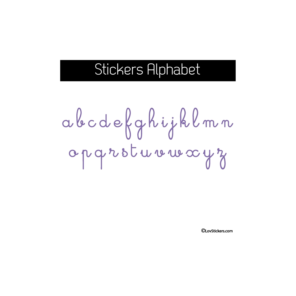 Sticker Alphabet - 2 tailles disponibles - Decoration Murale éducative Sticker Alphabet - 2 tailles disponibles - Decoration Murale éducative