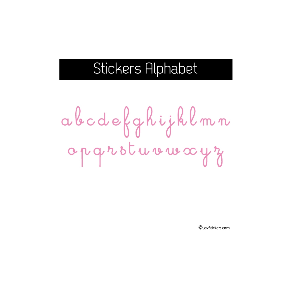 Sticker Alphabet - 2 tailles disponibles - Decoration Murale éducative Sticker Alphabet - 2 tailles disponibles - Decoration Murale éducative