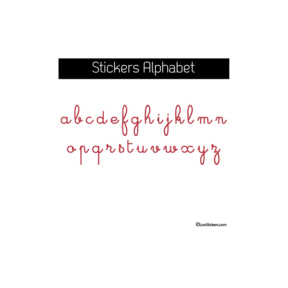 Sticker Alphabet - 2 tailles disponibles - Decoration Murale éducative Sticker Alphabet - 2 tailles disponibles - Decoration Murale éducative