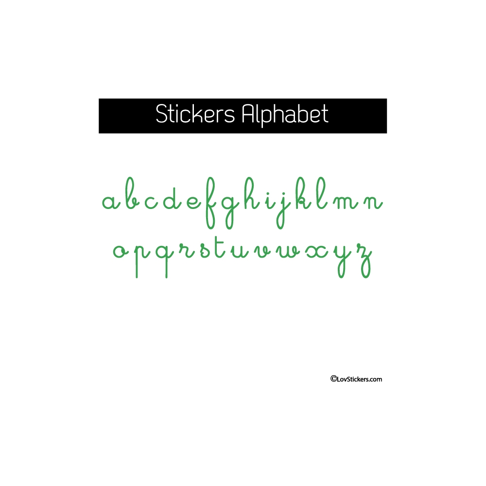 Sticker Alphabet - 2 tailles disponibles - Decoration Murale éducative Sticker Alphabet - 2 tailles disponibles - Decoration Murale éducative