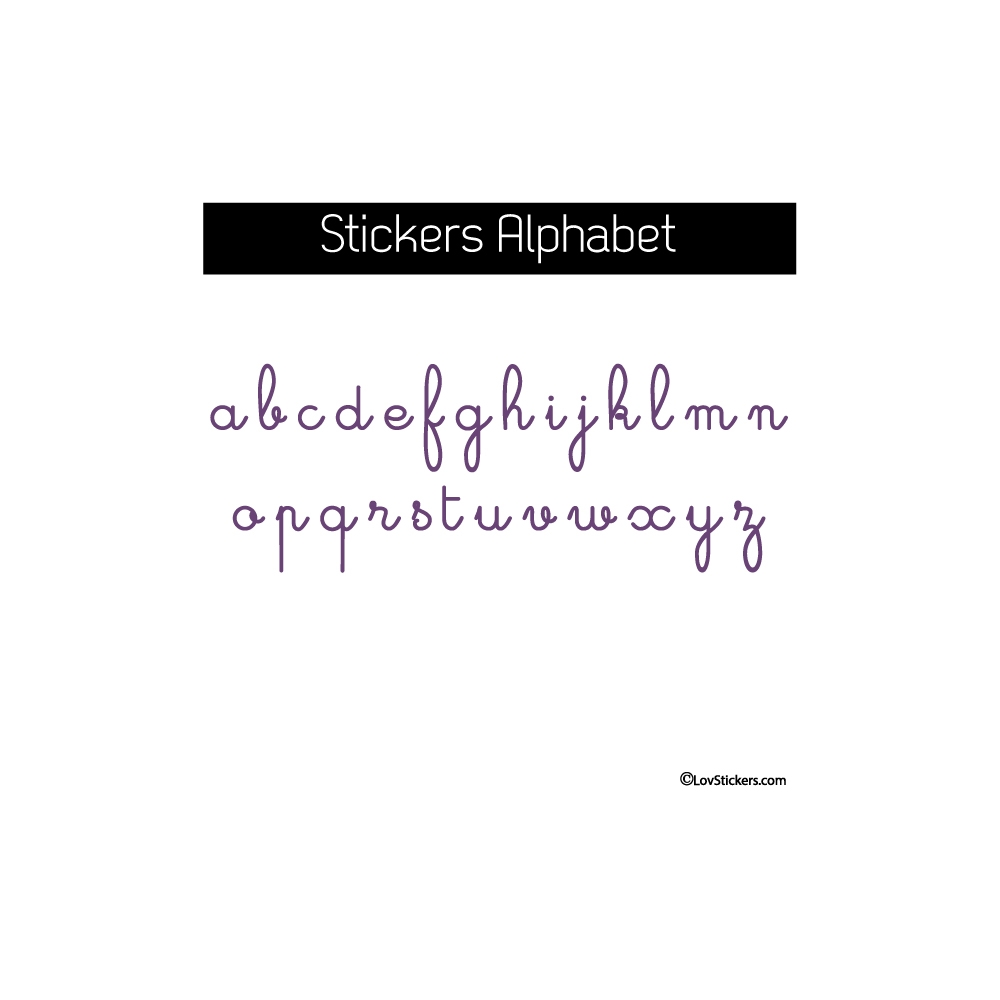 Sticker Alphabet - 2 tailles disponibles - Decoration Murale éducative Sticker Alphabet - 2 tailles disponibles - Decoration Murale éducative