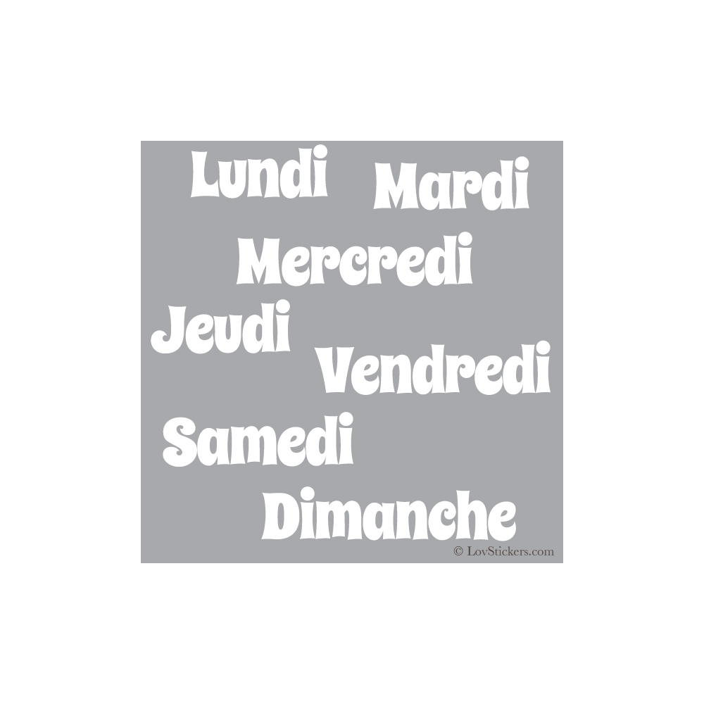 Sticker des jours de la semaine