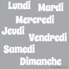 Sticker des jours de la semaine