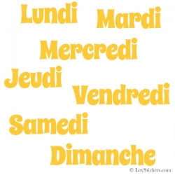 Sticker des jours de la semaine