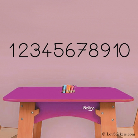 Stickers Chiffres - 10 Numeros Educatif -