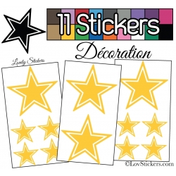 11 Stickers Etoiles Mixte - Autocollant stickers muraux de décoration Intérieur