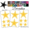 11 Stickers Etoiles Mixte - Autocollant stickers muraux de décoration Intérieur