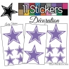 11 Stickers Etoiles Mixte - Autocollant stickers muraux de décoration Intérieur