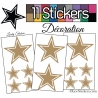 11 Stickers Etoiles Mixte - Autocollant stickers muraux de décoration Intérieur