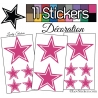 11 Stickers Etoiles Mixte - Autocollant stickers muraux de décoration Intérieur