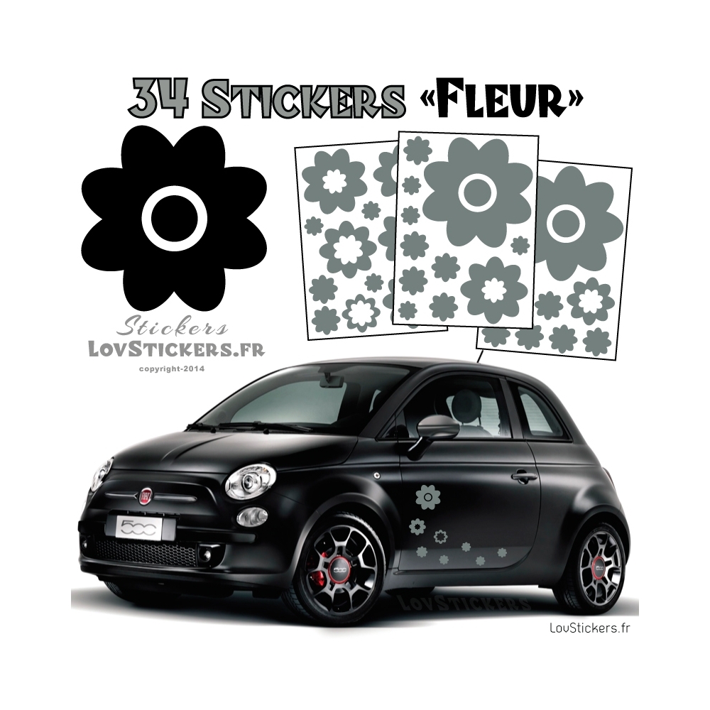 34 Stickers Fleurs  - Deco auto voiture