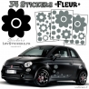 34 Stickers Fleurs  - Deco auto voiture